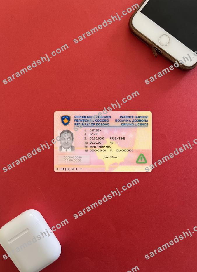 Kosovo driving license photolook front